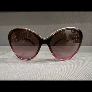 Versace dark pink cat eye sunglasses with case